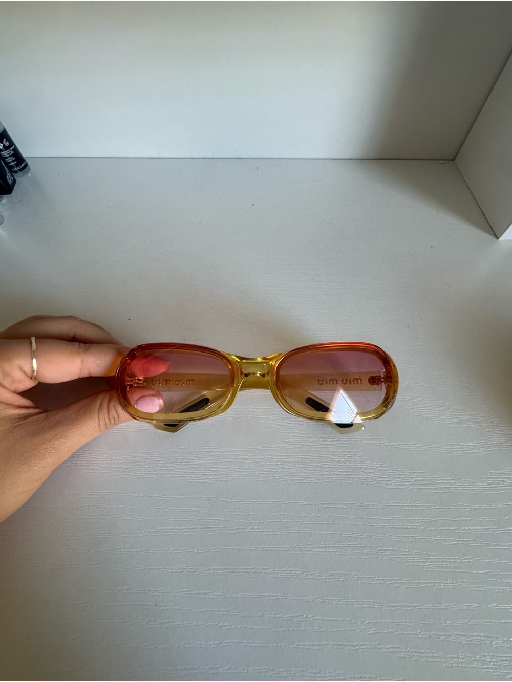 Miu Miu Kids Gradient Yellow to Orange Sunglasses